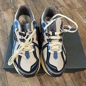 New Balance Blue and Cream Sneakers